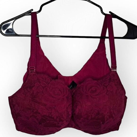 Torrid Full-Coverage Balconette Lightly Lined Exploded Floral Lace 360 Back Smoo - Picture 2 of 6